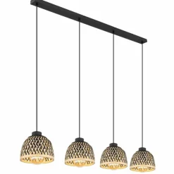 Luminaires Globo Lighting Suspensions|Suspension Globo COLLY Noir, 4 lumières