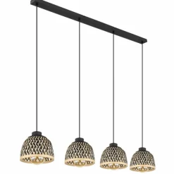 Luminaires Globo Lighting Suspensions|Suspension Globo COLLY Noir, 4 lumières