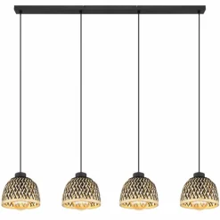 Luminaires Globo Lighting Suspensions|Suspension Globo COLLY Noir, 4 lumières