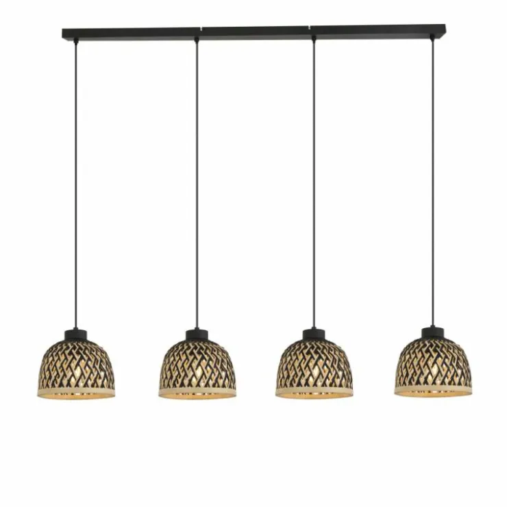Luminaires Globo Lighting Suspensions|Suspension Globo COLLY Noir, 4 lumières