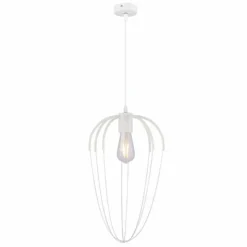 Luminaires Globo Lighting Suspensions|Suspension Globo CREAM Blanc, 1 lumière