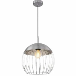 Luminaires Globo Lighting Suspensions|Suspension Globo CREAM Chrome, 1 lumière
