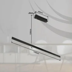 Luminaires Globo Lighting Éclairage Led|Suspension Globo DENTSY LED Noir, 1 lumière