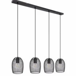 Luminaires Globo Lighting Suspensions|Suspension Globo DOPS Noir, 4 lumières