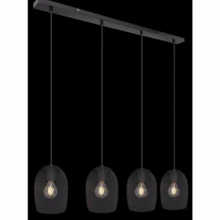 Luminaires Globo Lighting Suspensions|Suspension Globo DOPS Noir, 4 lumières