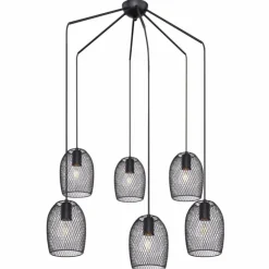 Luminaires Globo Lighting Suspensions|Suspension Globo DOPS Noir, 6 lumières