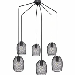 Luminaires Globo Lighting Suspensions|Suspension Globo DOPS Noir, 6 lumières