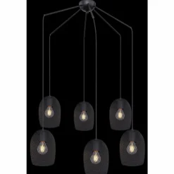 Luminaires Globo Lighting Suspensions|Suspension Globo DOPS Noir, 6 lumières
