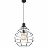 Luminaires Globo Lighting Suspensions|Suspension Globo EDWIN Noir, 1 lumière