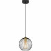 Luminaires Globo Lighting Suspensions|Suspension Globo EUSEBIUS Noir, 1 lumière