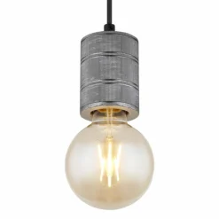 Luminaires Globo Lighting Suspensions|Suspension Globo FREDDY Argent Oxydé, 1 lumière