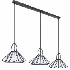 Luminaires Globo Lighting Suspensions|Suspension Globo GISELA Noir, 3 lumières