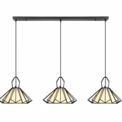 Luminaires Globo Lighting Suspensions|Suspension Globo GISELA Noir, 3 lumières