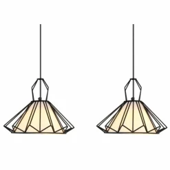 Luminaires Globo Lighting Suspensions|Suspension Globo GISELA Noir, 3 lumières