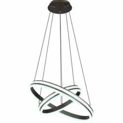 Luminaires Globo Lighting Éclairage Led|Suspension Globo GROUNI LED Titane, 1 lumière, Télécommandes