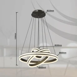 Luminaires Globo Lighting Suspensions|Suspension Globo GROUNI LED Titane, 1 lumière, Télécommandes