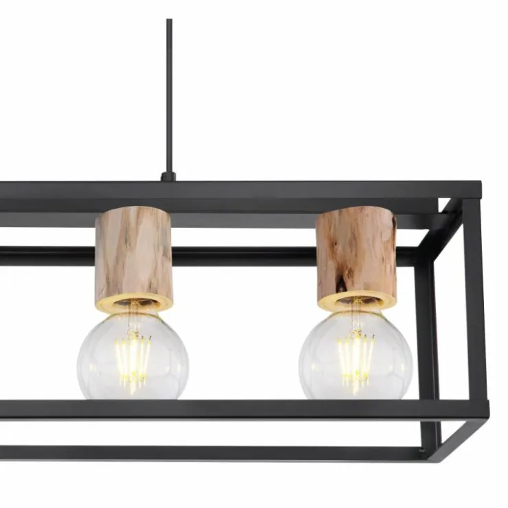 Luminaires Globo Lighting Suspensions|Suspension Globo HAGAR Noir, 4 lumières