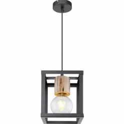 Luminaires Globo Lighting Suspensions|Suspension Globo HAGAR Noir, 1 lumière