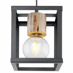 Luminaires Globo Lighting Suspensions|Suspension Globo HAGAR Noir, 1 lumière