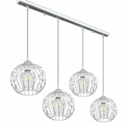 Luminaires Globo Lighting Suspensions|Suspension Globo HANAKO Chrome, 4 lumières