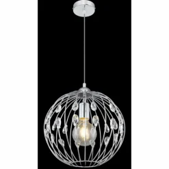 Luminaires Globo Lighting Suspensions|Suspension Globo HANAKO Chrome, 1 lumière