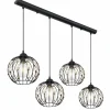 Luminaires Globo Lighting Suspensions|Suspension Globo HANAKO Noir, 4 lumières
