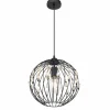 Luminaires Globo Lighting Suspensions|Suspension Globo HANAKO Noir, 1 lumière