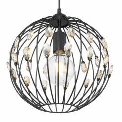 Luminaires Globo Lighting Suspensions|Suspension Globo HANAKO Noir, 1 lumière
