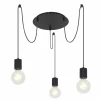 Luminaires Globo Lighting Suspensions|Suspension Globo HERMINE Noir, 3 lumières