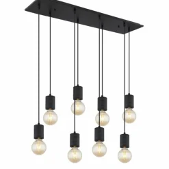 Luminaires Globo Lighting Suspensions|Suspension Globo HERMINE Noir, 8 lumières
