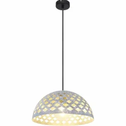 Luminaires Globo Lighting Suspensions|Suspension Globo HOLLIE Noir, 1 lumière