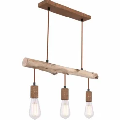 Luminaires Globo Lighting Suspensions|Suspension Globo JAKOB Rouille, 3 lumières