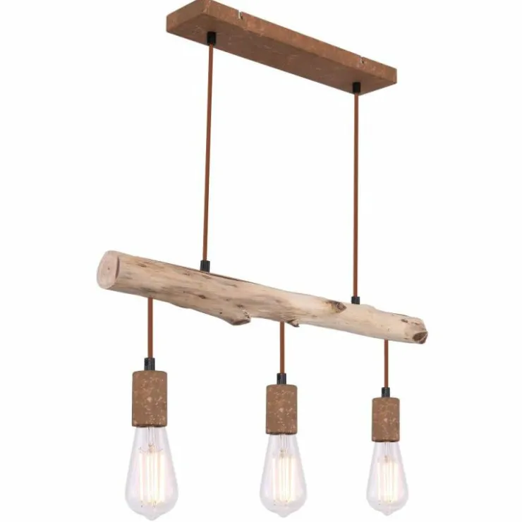 Luminaires Globo Lighting Suspensions|Suspension Globo JAKOB Rouille, 3 lumières