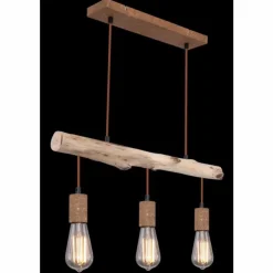 Luminaires Globo Lighting Suspensions|Suspension Globo JAKOB Rouille, 3 lumières