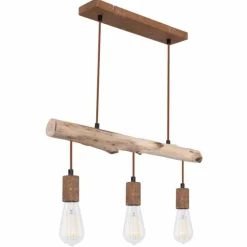 Luminaires Globo Lighting Suspensions|Suspension Globo JAKOB Rouille, 3 lumières