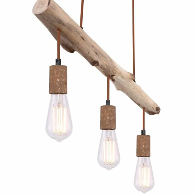 Luminaires Globo Lighting Suspensions|Suspension Globo JAKOB Rouille, 3 lumières