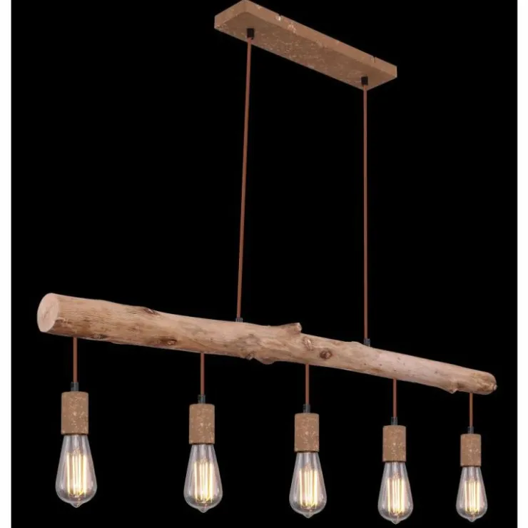 Luminaires Globo Lighting Suspensions|Suspension Globo JAKOB Rouille, 5 lumières