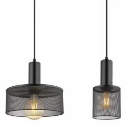 Luminaires Globo Lighting Suspensions|Suspension Globo JEDD Noir, 4 lumières
