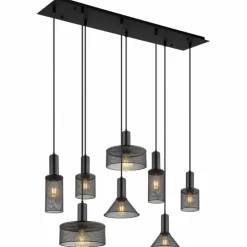Luminaires Globo Lighting Suspensions|Suspension Globo JEDD Noir, 8 lumières