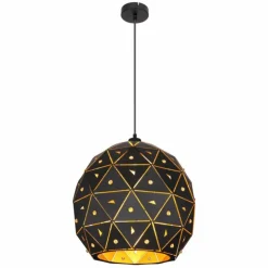 Luminaires Globo Lighting Suspensions|Suspension Globo JODIE Noir, 1 lumière