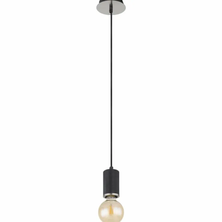 Luminaires Globo Lighting Suspensions|Suspension Globo JOSEBA Nickel mat, Noir, 1 lumière