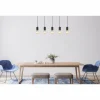 Luminaires Globo Lighting Suspensions|Suspension Globo JOSEBA Nickel mat, Noir, 5 lumières