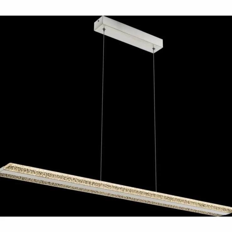 Luminaires Globo Lighting Suspensions|Suspension Globo KLAUS LED Nickel mat, 1 lumière