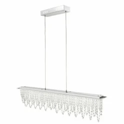 Luminaires Globo Lighting Éclairage Led|Suspension Globo LED Chrome, Clair, 1 lumière, Télécommandes