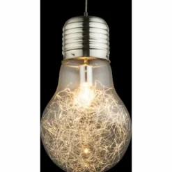 Luminaires Globo Lighting Suspensions|Suspension Globo LEVIN Nickel mat, 1 lumière