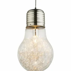 Luminaires Globo Lighting Suspensions|Suspension Globo LEVIN Nickel mat, 1 lumière