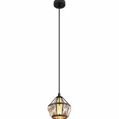 Luminaires Globo Lighting Suspensions|Suspension Globo LOIS Laiton, Noir, 1 lumière