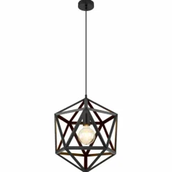 Luminaires Globo Lighting Suspensions|Suspension Globo LYDIA Noir, 1 lumière