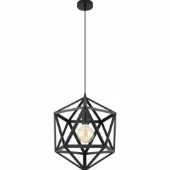 Luminaires Globo Lighting Suspensions|Suspension Globo LYDIA Noir, 1 lumière