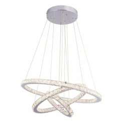 Luminaires Globo Lighting Suspensions|Suspension Globo MARILYN I Chrome, Aspect cristal, 1 lumière, Télécommandes